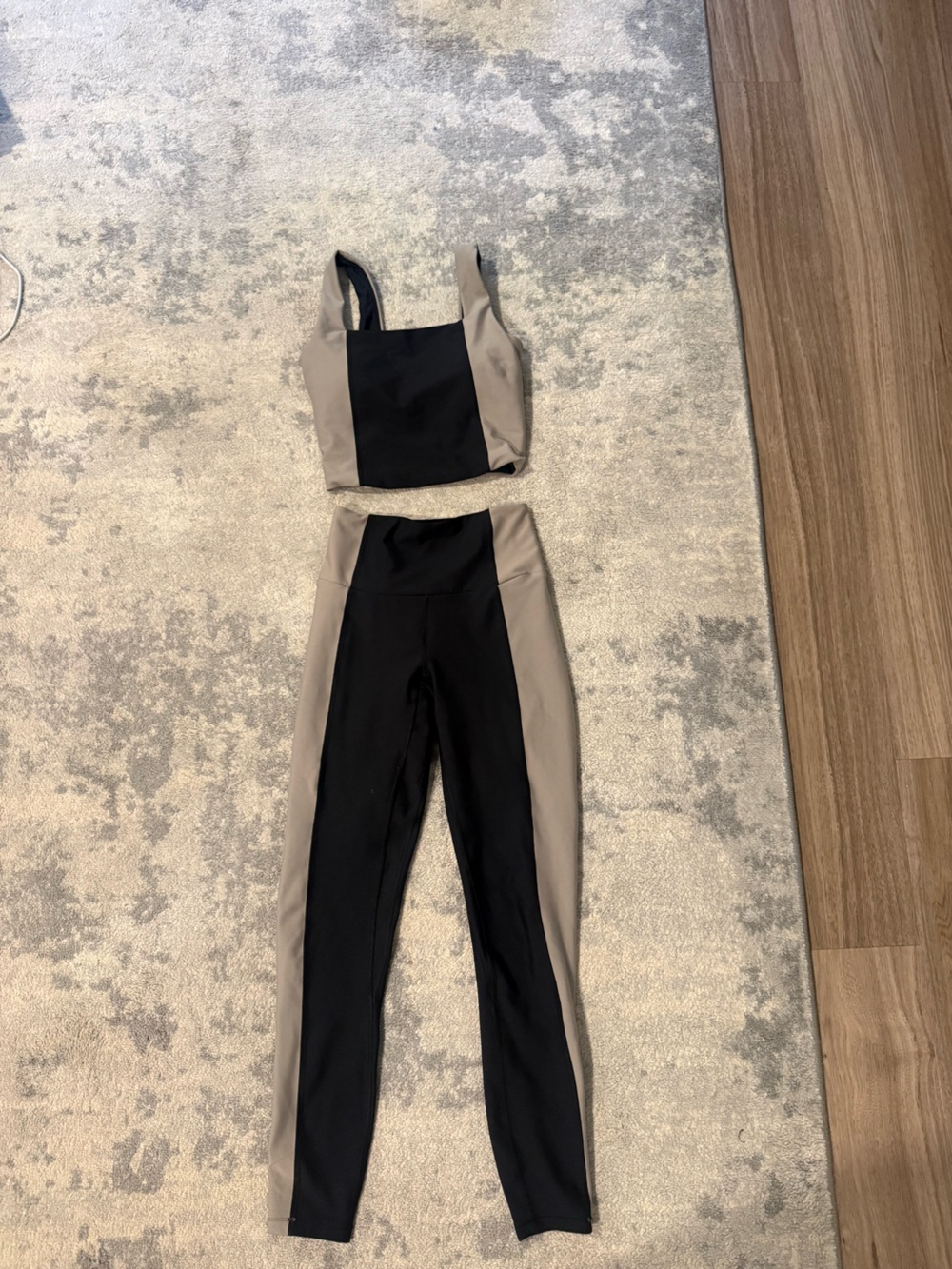 Women’s Two-Tone Black and Taupe Jumpsuit